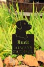 personalized pet memorial in scenic background